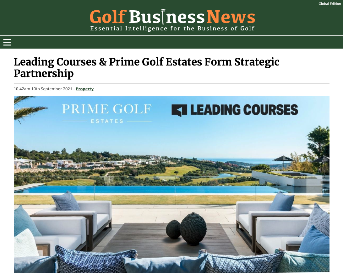 Leading Courses & Prime Golf Estates Form Strategic Partnership
